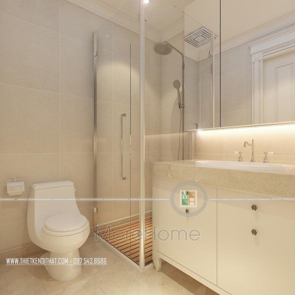 Thiết kế nội thất phòng tăm, nhà vệ sinh chung cư Hei Tower